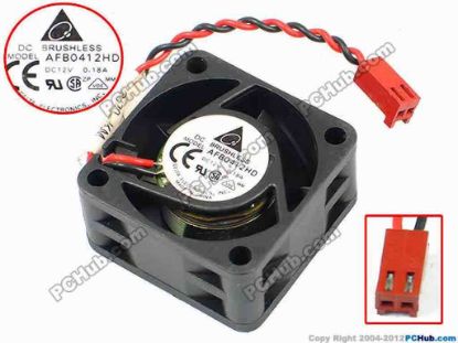 71051 Delta Electronics AFB0412HD Server - Square Fan sq40x40x20, w90x2x2, 12V 0.18A Delta Electronics AFB0412HD Server - Square Fan 