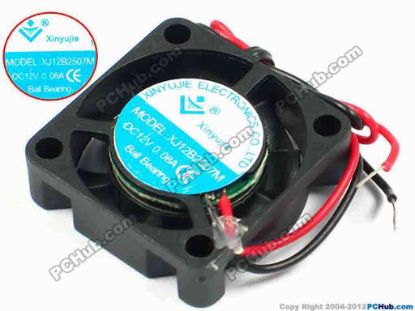 71169 Xinyujie DC- Bearing OEM- Square Fan XJ12B2507M, w125x2, 0.08A Xinyujie DC- Bearing OEM- Square Fan 