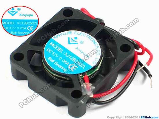 71170 Xinyujie DC- Bearing OEM- Square Fan XJ12B2507L, w125x2, 0.05A Xinyujie DC- Bearing OEM- Square Fan 
