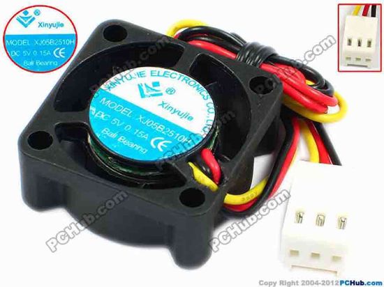 71175 Xinyujie DC- Bearing OEM- Square Fan XJ05B2510H, w200x3x3, 0.15A Xinyujie DC- Bearing OEM- Square Fan 