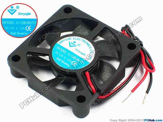 71243 Xinyujie DC- Bearing OEM- Square Fan XJ12B3507H, w120x2, 0.12A Xinyujie DC- Bearing OEM- Square Fan 