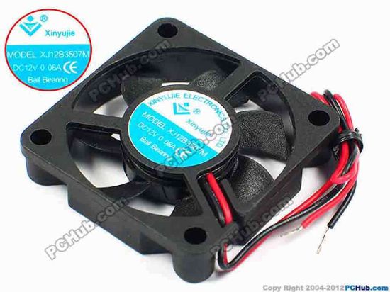 71244 Xinyujie DC- Bearing OEM- Square Fan XJ12B3507M, w120x2, 0.08A Xinyujie DC- Bearing OEM- Square Fan 