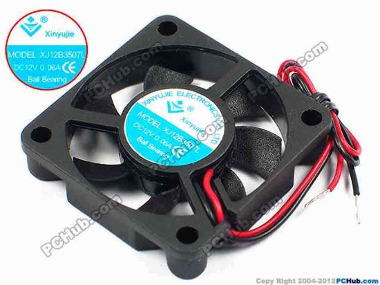 71245 Xinyujie DC- Bearing OEM- Square Fan XJ12B3507L, w120x2, 0.06A Xinyujie DC- Bearing OEM- Square Fan 