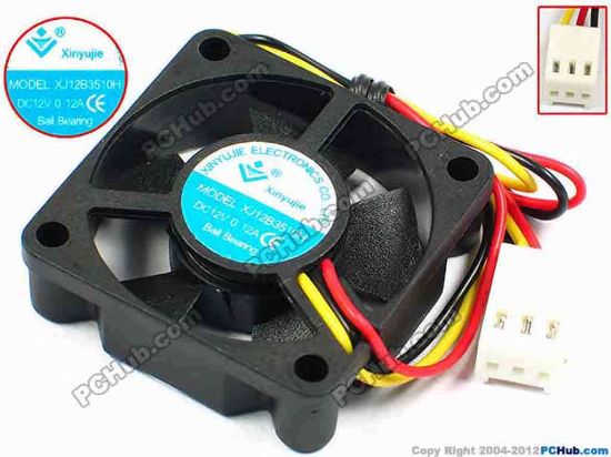71253 Xinyujie DC- Bearing OEM- Square Fan XJ12B3510H, w195x3x3, 0.12A Xinyujie DC- Bearing OEM- Square Fan 