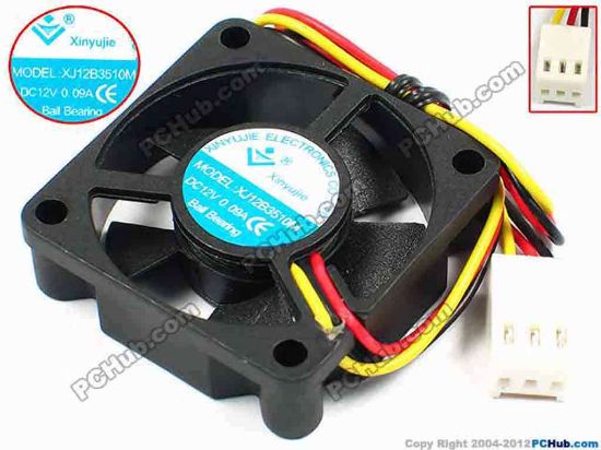 71254 Xinyujie DC- Bearing OEM- Square Fan XJ12B3510M, w195x3x3, 0.09A Xinyujie DC- Bearing OEM- Square Fan 