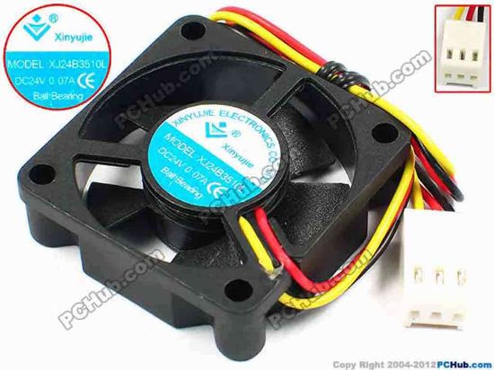 71258 Xinyujie DC- Bearing OEM- Square Fan XJ24B3510L, w195x3x3, 0.07A Xinyujie DC- Bearing OEM- Square Fan 