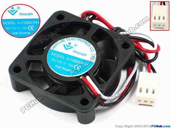71272 Xinyujie DC- Bearing OEM- Square Fan XJ12B4010H, w195x3x3, 0.12A Xinyujie DC- Bearing OEM- Square Fan 
