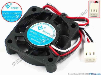 71274 Xinyujie DC- Bearing OEM- Square Fan XJ12B4010L, w195x3x3, 0.07A Xinyujie DC- Bearing OEM- Square Fan 