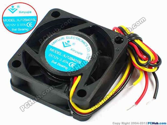 71287 Xinyujie DC- Bearing OEM- Square Fan XJ12B4015L, w275x3, 0.07A Xinyujie DC- Bearing OEM- Square Fan 