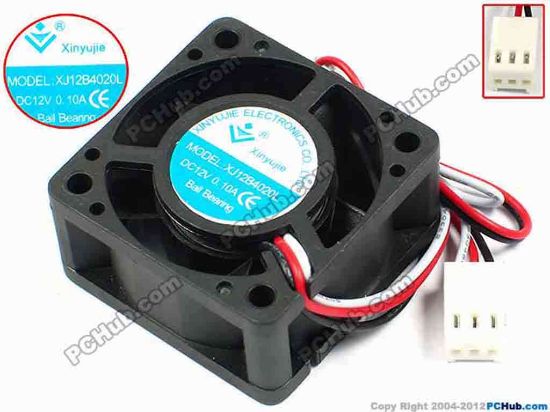71299 Xinyujie DC- Bearing OEM- Square Fan XJ12B4020L, w195x3X3, 0.10A Xinyujie DC- Bearing OEM- Square Fan 