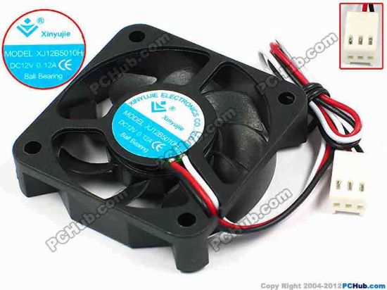 71335 Xinyujie DC- Bearing OEM- Square Fan XJ12B5010H, w190x3X3, 0.12A Xinyujie DC- Bearing OEM- Square Fan 