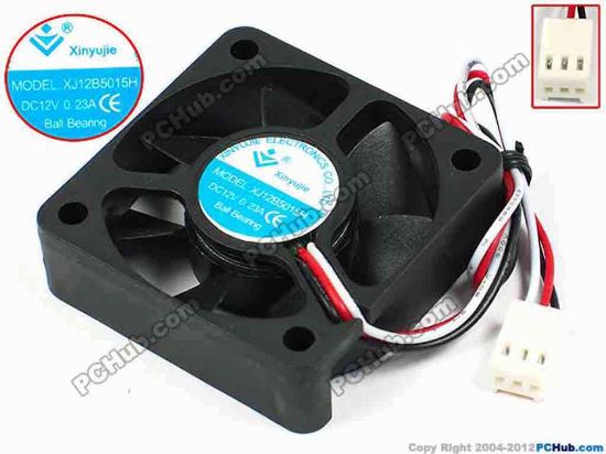 71349 Xinyujie DC- Bearing OEM- Square Fan XJ12B5015H, w190x3X3, 0.23A Xinyujie DC- Bearing OEM- Square Fan 