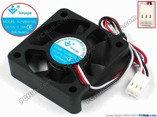 71353 Xinyujie DC- Bearing OEM- Square Fan XJ12B5015L, w190x3X3, 0.12A Xinyujie DC- Bearing OEM- Square Fan 