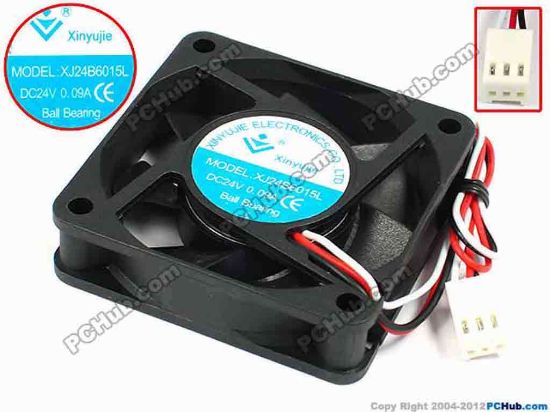 71403 Xinyujie DC- Bearing OEM- Square Fan XJ24B6015L, w185x3X3, 0.09A Xinyujie DC- Bearing OEM- Square Fan 