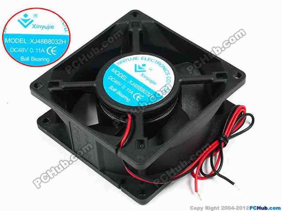 71597 Xinyujie DC- Bearing OEM- Square Fan XJ48B8032H, w270x2, 0.11A Xinyujie DC- Bearing OEM- Square Fan 