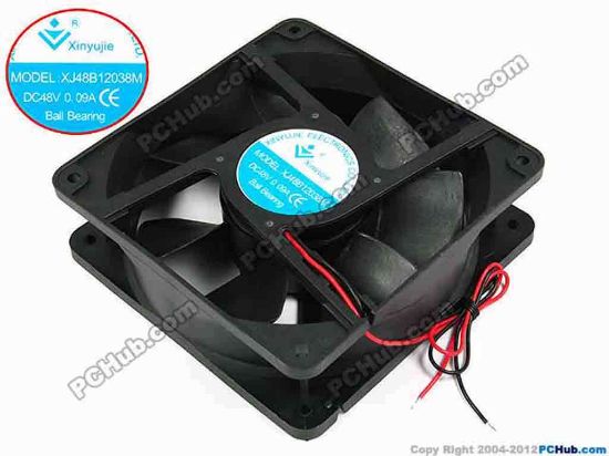 71930 Xinyujie DC- Bearing OEM- Square Fan XJ48B12038M, w240x2, 0.09A Xinyujie DC- Bearing OEM- Square Fan 