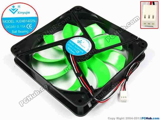 71940 Xinyujie DC- Bearing OEM- Square Fan XJ24B14025L, w155x3x3, 0.11A Xinyujie DC- Bearing OEM- Square Fan 