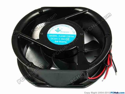 71976 Xinyujie DC- Bearing OEM - Round Fan XJ24B17251M, w320x2, 0.55A Xinyujie DC- Bearing OEM - Round Fan 