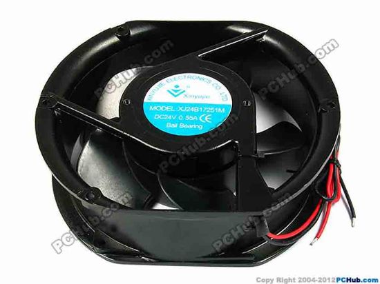 71976 Xinyujie DC- Bearing OEM - Round Fan XJ24B17251M, w320x2, 0.55A Xinyujie DC- Bearing OEM - Round Fan 
