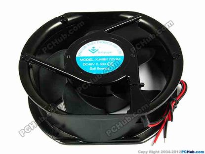 71977 Xinyujie DC- Bearing OEM - Round Fan XJ48B17251M, w320x2, 0.60A Xinyujie DC- Bearing OEM - Round Fan 