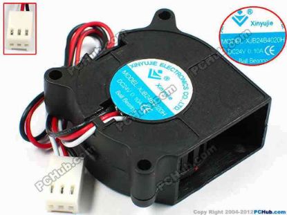 72019 Xinyujie DC- Bearing OEM- Blower Fan XJB24B4020H, w200x3x3, 0.10A Xinyujie DC- Bearing OEM- Blower Fan 