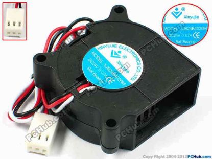 72020 Xinyujie DC- Bearing OEM- Blower Fan XJB24B4020M, w200x3x3, 0.07A Xinyujie DC- Bearing OEM- Blower Fan 