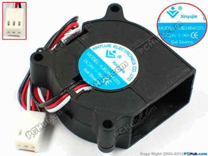 72021 Xinyujie DC- Bearing OEM- Blower Fan XJB24B4020L, w200x3x3, 0.06A Xinyujie DC- Bearing OEM- Blower Fan 