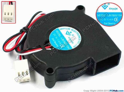 72035 Xinyujie DC- Bearing OEM- Blower Fan XJB05B5015H, w195x3x3, 0.41A Xinyujie DC- Bearing OEM- Blower Fan 