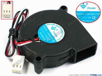 72036 Xinyujie DC- Bearing OEM- Blower Fan XJB05B5015M, w195x3x3, 0.33A Xinyujie DC- Bearing OEM- Blower Fan 