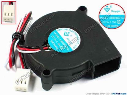 72037 Xinyujie DC- Bearing OEM- Blower Fan XJB05B5015L, w195x3x3, 0.18A Xinyujie DC- Bearing OEM- Blower Fan 