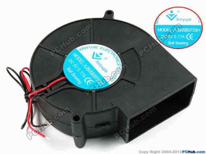 72085 Xinyujie DC- Bearing OEM- Blower Fan XJB05B9733H, w265x2, 0.17A Xinyujie DC- Bearing OEM- Blower Fan 