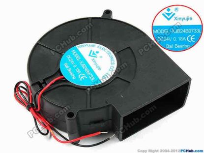 72116 Xinyujie DC- Bearing OEM- Blower Fan XJB24B9733L, w265x2, 0.18A Xinyujie DC- Bearing OEM- Blower Fan 