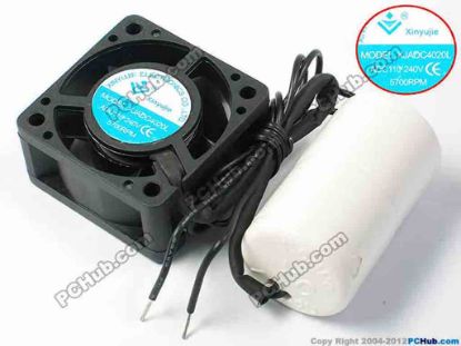 72255 Xinyujie 110V to 240V OEM- Square Fan XJADC4020L, w445x2, ADC110-240V, 5700RPM Xinyujie 110V to 240V OEM- Square Fan 