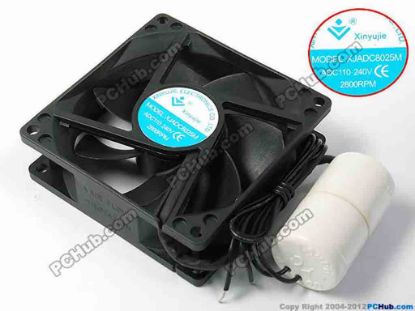 72302 Xinyujie 110V to 240V OEM- Square Fan XJADC8025M, w430x2, ADC110-240V, 2800RPM Xinyujie 110V to 240V OEM- Square Fan 