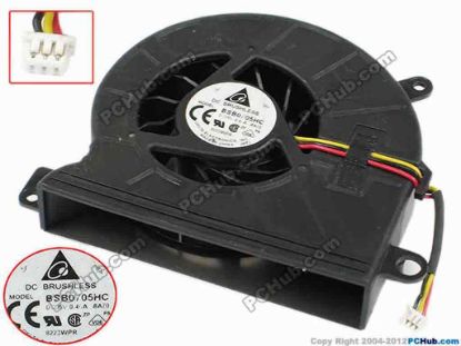 72439 Delta Electronics BSB0705HC Cooling Fan  -8A70, bw75x70x15, w30x3x3, 5V 0.40A, Bare Fan Delta Electronics BSB0705HC Cooling Fan  