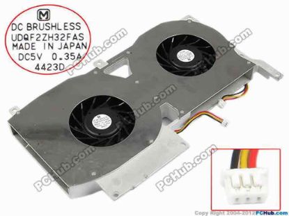72543 ASUS L5G Cooling Fan  w45x3x3, 5V 0.35A ASUS L5G Cooling Fan  