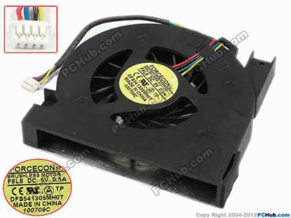 72695 Forcecon DFS541305MH0T Cooling Fan  F8L8, bw70x65x12, w80x4x4, 5V 0.5A, Bare Fan Forcecon DFS541305MH0T Cooling Fan  