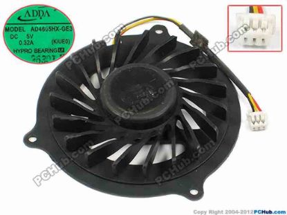 72752 ADDA AD4605HX-GE3 Cooling Fan  KIUE0, dia53.5x10. w60x3x3, 5V 0.32A, Bare Fan ADDA AD4605HX-GE3 Cooling Fan  