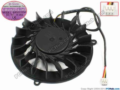 72762 Bi-Sonic BP551105H Cooling Fan  dia58x11, w150x3x3, 5V 0.38A, Bare Fan Bi-Sonic BP551105H Cooling Fan  