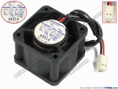 72857 Sanyo Denki 109P0412F307 Server - Square Fan sq40x40x28, w130x2x2, 12V 0.105A Sanyo Denki 109P0412F307 Server - Square Fan 