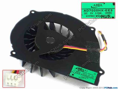 73632 ADDA AD7005HX-EE3 Cooling Fan  SW9D, w30x3x3, 5V 0.50A, Bare Fan "NEW" ADDA AD7005HX-EE3 Cooling Fan  