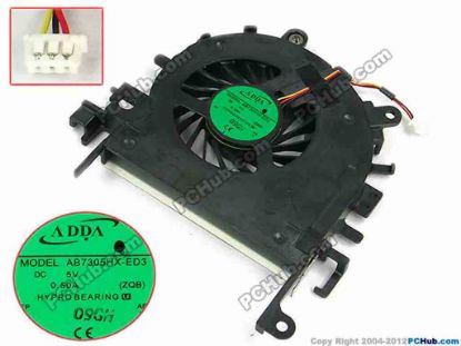73649 ADDA AB7305HX-ED3 Cooling Fan  ZQB, w30x3x3, 5V 0.50A, Bare Fan ADDA AB7305HX-ED3 Cooling Fan  