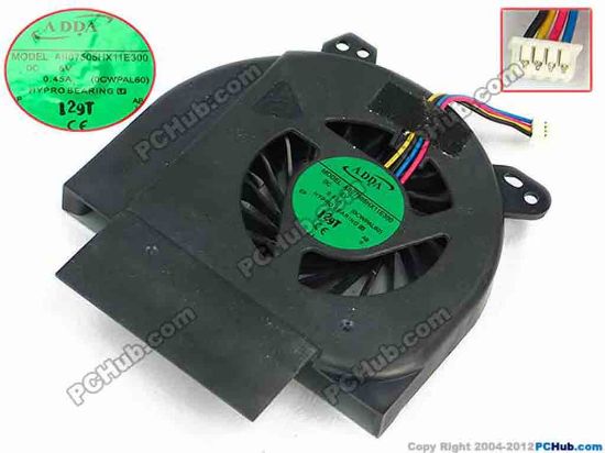 73693 ADDA AB07505HX11E300 Cooling Fan  0CWPAL60, w20x4x4, 5V 0.45A, Bare Fan, "NEW" ADDA AB07505HX11E300 Cooling Fan  