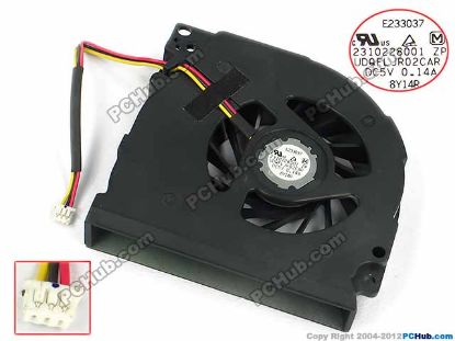 73835 Panasonic UDQFLJR02CAR Cooling Fan  bw70x74x13, w85x3x3, 5V 0.14A, Bare Fan Panasonic UDQFLJR02CAR Cooling Fan  