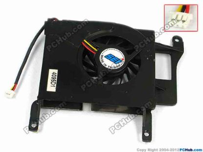 73855 HP Pavilion dv1300 Series Cooling Fan  SPS: 367795-001, w60x3x3, Bare Fan HP Pavilion dv1300 Series Cooling Fan  