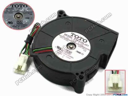 74471 TOTO TYF310LJ01 Server - Blower Fan 03B, bw70x70x20, w195x3x3, 12V 0.32A TOTO TYF310LJ01 Server - Blower Fan