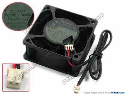 74584 Panasonic FBA06A12U Server - Square Fan sq60x60x25, w400x2x2, 12V 0.27A Panasonic FBA06A12U Server - Square Fan 