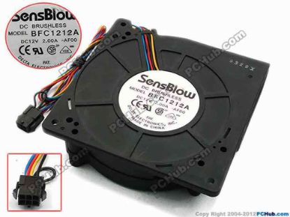 74620 Delta Electronics BFC1212A Server - Blower Fan -AF00, bw120x120x32, w300x4x4, 12V 2.0A Delta Electronics BFC1212A Server - Blower Fan 