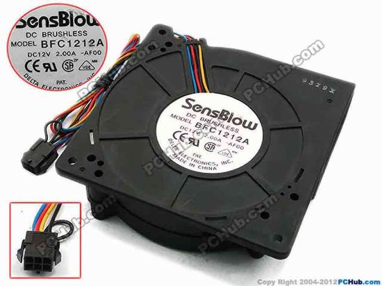 74620 Delta Electronics BFC1212A Server - Blower Fan -AF00, bw120x120x32, w300x4x4, 12V 2.0A Delta Electronics BFC1212A Server - Blower Fan 