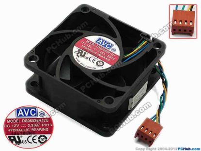 74855 AVC DS06025R12U Server - Square Fan P013, sq60x60x25, w55x4x4, 12V 0.26A AVC DS06025R12U Server - Square Fan 